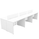 Ver imagem 3 de Estação de Trabalho Mesas 120x60cm 6 Lugares C/gav Netmobil - Branco