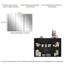 Ver imagem 4 de Aparador Buffet 3 Portas com Espelho Vegas Multimóveis MP1011 Preto