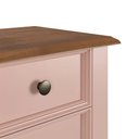 Ver imagem 5 de Mesa de Cabeceira Rústica Madeira Maciça 3 Gavetas Rosa - Apaixone & Decore