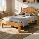 Ver imagem 3 de Cama Casal 140cm Madeira Maciça Torneada Andry Mel B11 - Mpozenato