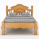 Ver imagem 1 de Cama Casal 140cm Madeira Maciça Torneada Andry Mel B11 - Mpozenato