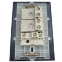 Ver imagem 2 de Conjunto 4x2 Linha Ebony Clean Acetinado Margirius 4x2" 2 Dimmer 127 V + 1 Interruptor Simples