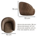 Ver imagem 3 de Poltrona Decorativa Organica Essence Base Fixa Courino Tcs 729 Moll