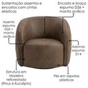 Ver imagem 5 de Poltrona Decorativa Organica Essence Base Fixa Courino Tcs 729 Moll