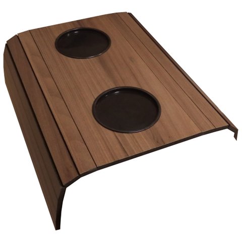 Kit 2 Bandejas Esteira com Porta Copos Duplo - Cor:copenhagem