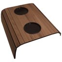 Ver imagem 1 de Kit 2 Bandejas Esteira com Porta Copos Duplo - Cor:copenhagem