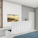 Ver imagem 1 de Calçadeira Baú Recamier Solteiro 100CM Carla Suede Branco - D A DECOR