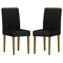 Ver imagem 1 de Cadeira para Mesa de Jantar Ana Kit 2 Peças Ype Veludo Preto – New Ceval