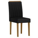 Ver imagem 2 de Cadeira para Mesa de Jantar Ana Kit 2 Peças Ype Veludo Preto – New Ceval