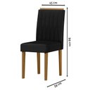 Ver imagem 3 de Cadeira para Mesa de Jantar Ana Kit 2 Peças Ype Veludo Preto – New Ceval