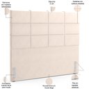 Ver imagem 4 de Cabeceira Cama Box Queen 160 cm Roma W01 Suede Bege - Lyam Decor