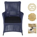 Ver imagem 5 de 2 Poltronas e 1 Mesa Igapó Alumínio Preta Corda Náutica E12 Azul