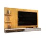 Painel para Tv até 60 Polegadas Ripado com Nichos Dj Móveis Bento Cedro Bali - 4