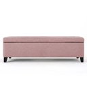 Ver imagem 7 de Recamier Bau Julia 1,40m Suede Rosa Bebe - Inova Decor