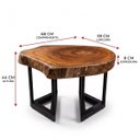 Ver imagem 6 de Mesa de Centro Orgânica Madeira Maciça Rústica 68x59cm