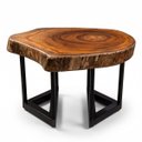 Ver imagem 4 de Mesa de Centro Orgânica Madeira Maciça Rústica 68x59cm