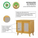 Ver imagem 4 de Cantinho do Café com 2 Portas em Madeira Maciça e Tela Indiana - Imbuia