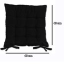 Ver imagem 3 de Kit 02 Almofadas Assento Futon Flat para Cadeira 40x40 Preto