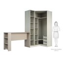 Ver imagem 3 de Guarda Roupa Cabideiro E Bancada Crema Com Connect