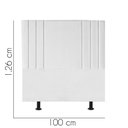 Ver imagem 3 de Cabeceira Estofada Grécia 100CM Solteiro Courino Branco - D A DECOR