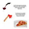 Cortador Pizza Machadinha Vermelho Fatiador Aço Inox Cabo - 2