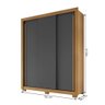 Guarda Roupa Casal Dallas 3 Portas 2 Gavetas I01 - Clique Chique Móveis - 3