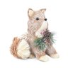 Enfeite Raposa Natalina Decorativa em Palha 22x15x20cm - 1