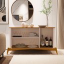 Ver imagem 4 de Buffet Aparador Buriti Off White com Nature - Moveis Jb