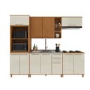 Ver imagem 2 de Armário de Cozinha Modulada Completa Fidelitá Berlim 5 Peças 270cm 11 Portas 2 Gavetas sem Tampo