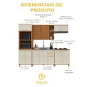 Ver imagem 5 de Armário de Cozinha Modulada Completa Fidelitá Berlim 5 Peças 270cm 11 Portas 2 Gavetas sem Tampo
