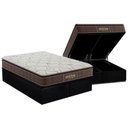 Ver imagem 1 de Cama Box Baú King: Colchão Anatômico Probel Guarda Costas Extra Firme + Base Crc Suede Black (