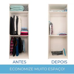 Kit 10 Saco Organizador Vácuo Edredom Cobertor Roupa 60x80cm - 3