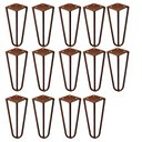 Ver imagem 1 de Kit 14 Pés de Metal 15 CM Hairpin Legs Mesas de Centro Puffs Bronze