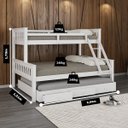 Ver imagem 6 de Treliche de Madeira com Gavetas Merk - 2 Casal + 1 Solteiro