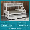 Ver imagem 3 de Treliche de Madeira com Gavetas Merk - 2 Casal + 1 Solteiro