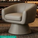 Ver imagem 2 de Poltrona Decorativa Cave Base Giratoria Courino Tcs 726 Moll