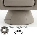 Ver imagem 7 de Poltrona Decorativa Cave Base Giratoria Courino Tcs 726 Moll
