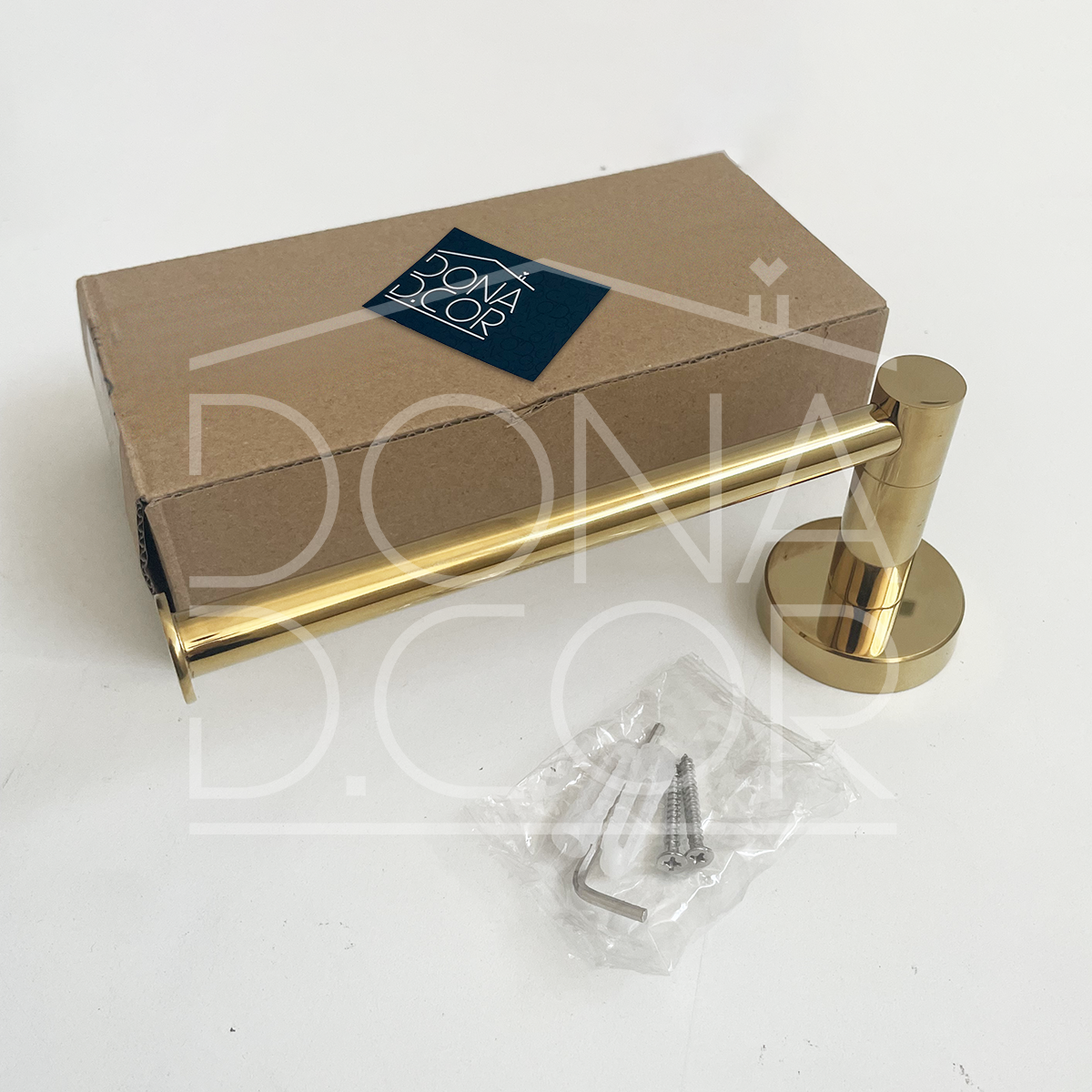 Porta Papel Higienico Dourado Brilhoso Papeleira de Parede Aço Inox Suporte Papel Acessório Banheiro - 5