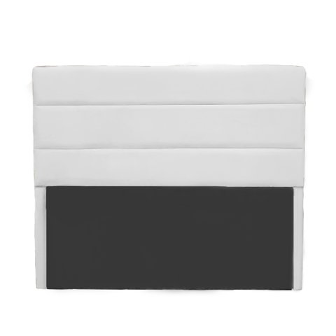 Cabeceira Leila 1,40 Suede Branco - Dominic Decor