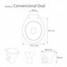Assento Sanitário Almofadado Astra Convencional Oval Universal Cinza Escuro - 3