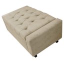 Ver imagem 5 de Calçadeira Baú Solteiro Everest P02 90cm para Cama Box Corano - Doce Sonho Móveis Bege