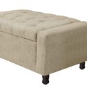 Ver imagem 3 de Calçadeira Baú Solteiro Everest P02 90cm para Cama Box Corano - Doce Sonho Móveis Bege