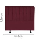 Ver imagem 2 de Cabeceira Estofada Kiara 160cm Queen Size Box Quarto Suede Bordô - Gat Magazine