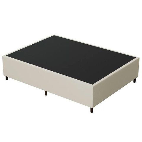 Base Box Casal Sintético Bege 38x138x188