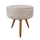 Ver imagem 5 de Kit 2 Poltronas E Puff Redonda Bege e Castanho