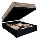 Ver imagem 3 de Cama Box Baú Casal Suede + Colchão Lis Molas Ensacadas Plumatex 138x188x64cm Cor:preto