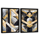 Ver imagem 1 de Quadro Decorativo Duo Abstrato Formas Orgânicas