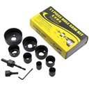 Ver imagem 1 de Kit Serra Copo Profissional 11 Peças Jogo Completo Maleta Gesso Madeira Plastico Mandril Multiuso