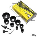 Ver imagem 5 de Kit Serra Copo Profissional 11 Peças Jogo Completo Maleta Gesso Madeira Plastico Mandril Multiuso