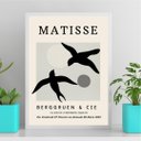 Ver imagem 2 de Quadro Matisse Passarinhos Preto e Cinza 24x18cm:moldura Branca